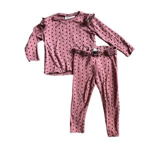 Zara toddler girls lounge wear set 18-24 months
